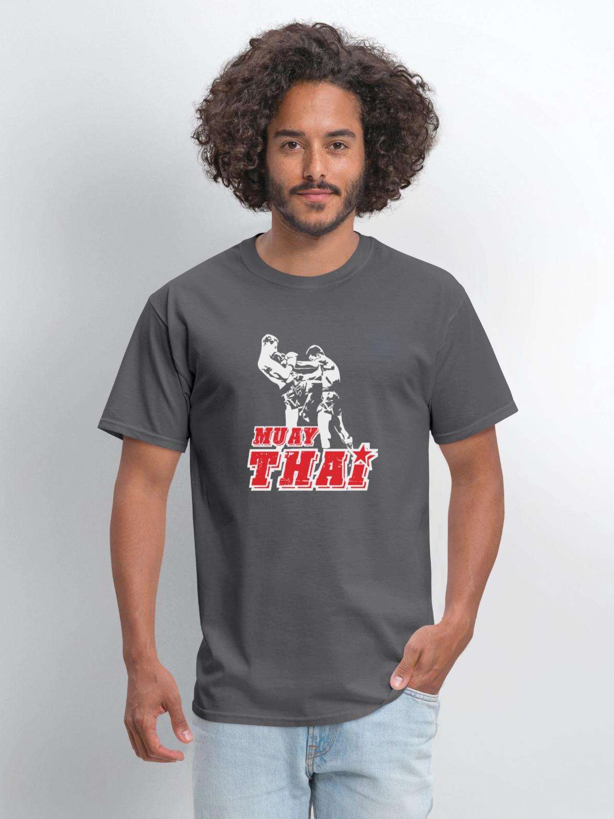 Muay Thai - Men's T-Shirt - charcoal - Front - Jose (178cm)