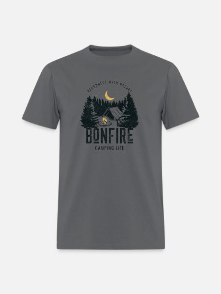 Camping Bonfire - Men's T-Shirt - charcoal
