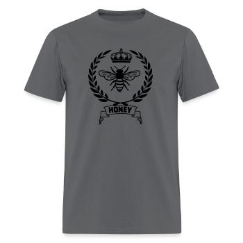 Abeille en couronne de laurier et miel de couronne - T-shirt Homme - gris - Devant - Jose (178cm)