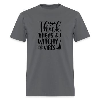 Thick Thighs And Witchy Vibes - Men's T-Shirt - charcoal - Front - Jose (178cm)