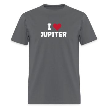 Space Jupiter Planet - Men's T-Shirt - charcoal - Front - Jose (178cm)