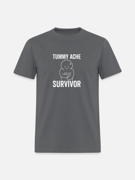 Tummy Ache Survivor - Men's T-Shirt - charcoal