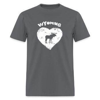 Wyoming Moose Love Moose He - Men's T-Shirt - charcoal - Front - Jose (178cm)