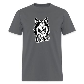 Collie - Men's T-Shirt - charcoal - Front - Jose (178cm)