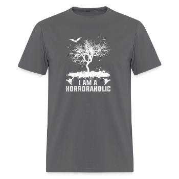Halloween Horror Carnival I Am A Horroraholic - Men's T-Shirt - charcoal - Front - Jose (178cm)