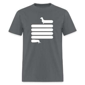Long Dachshund Wiener Weiner Daschund Dog Dachsund - Men's T-Shirt - charcoal - Front - Jose (178cm)