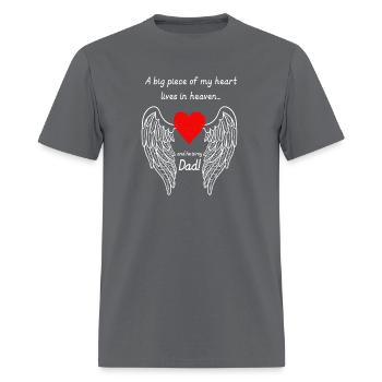 A Big Piece Of My Heart Lives In Heaven - Men's T-Shirt - charcoal - Front - Jose (178cm)