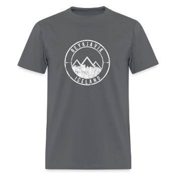 L’Islande avec les glaciers - T-shirt Homme - gris - Devant - Jose (178cm)