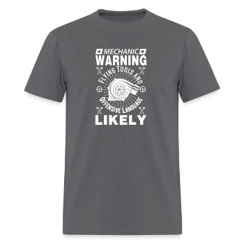 Mecha Warning Flying Tools And Offensive - Men's T-Shirt - charcoal - Front - Jose (178cm)
