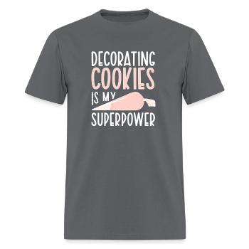 Decorating Cookies Cookie Decorator Cookie - Men's T-Shirt - charcoal - Front - Jose (178cm)