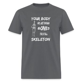 full skeleton - Men's T-Shirt - charcoal - Front - Jose (178cm)