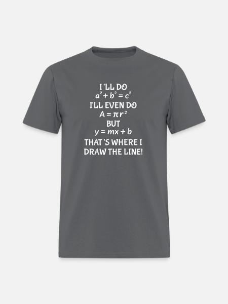 Funny Math Teacher Joke Men Women Fun Best Math Qu - Men's T-Shirt - charcoal