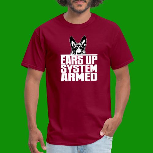 Ears Up System Armed German Shepherd - Men's T-Shirt