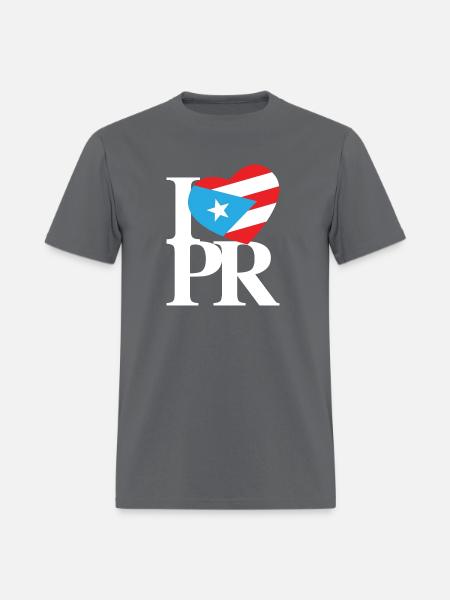 I Love Pr Retro - Men's T-Shirt - charcoal