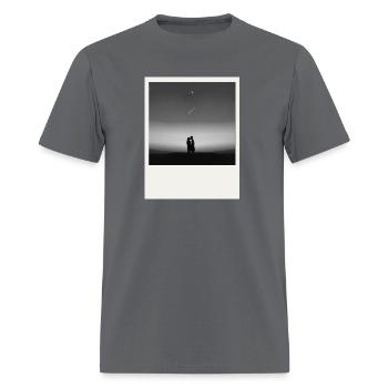 Starry Night Embrace Couple Polaroid - Men's T-Shirt - charcoal - Front - Jose (178cm)