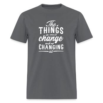 End Up Changing Us - Men's T-Shirt - charcoal - Front - Jose (178cm)