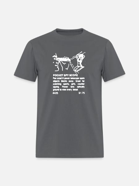 POCKET SPY SCOPE - V2 - W - Men's T-Shirt - charcoal