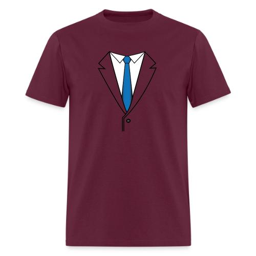 Suit with Blue Tie - Men's T-Shirt
