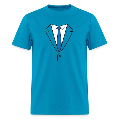 Suit with Blue Tie - Men's T-Shirt