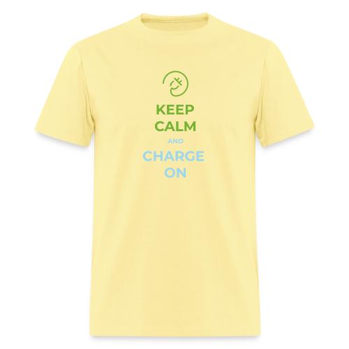Keep calm and charge on - Men's T-Shirt