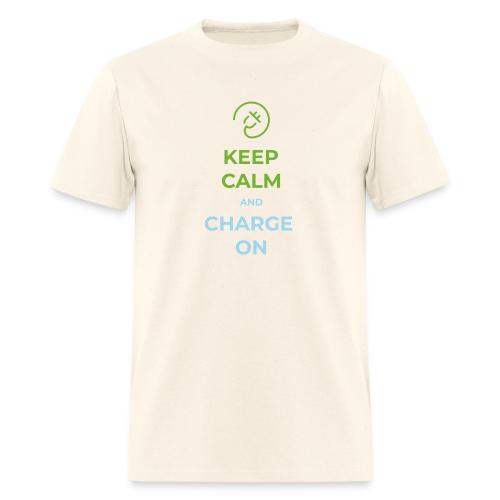 Keep calm and charge on - Men's T-Shirt