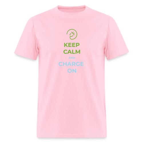 Keep calm and charge on - Men's T-Shirt
