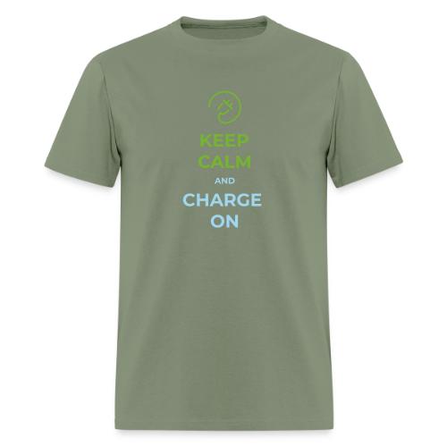Keep calm and charge on - Men's T-Shirt