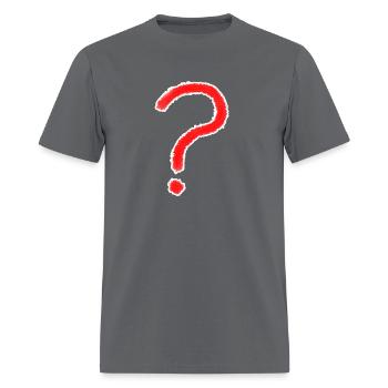 question mark - Men's T-Shirt - charcoal - Front - Jose (178cm)