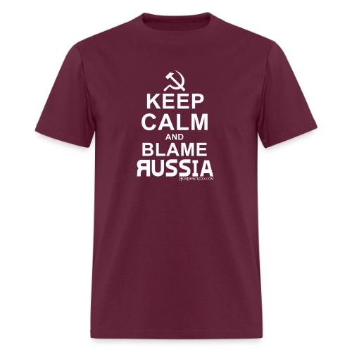 Keep Calm and Blame Russia (white) - Men's T-Shirt