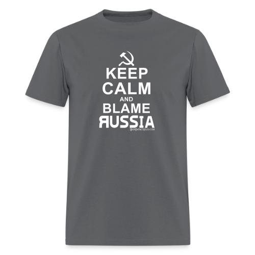 Keep Calm and Blame Russia (white) - Men's T-Shirt