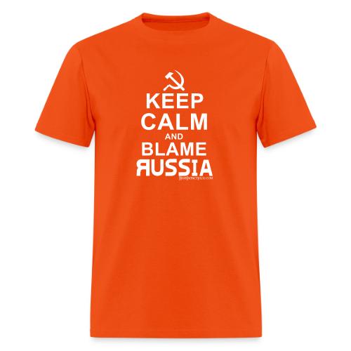 Keep Calm and Blame Russia (white) - Men's T-Shirt