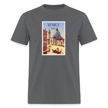 Venice Travel - Men's T-Shirt - charcoal - Front - Jose (178cm)