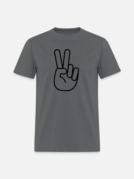 Peace Sign - Men's T-Shirt - charcoal