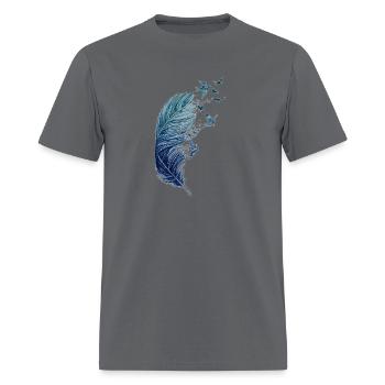 Flying Flock Of Birds Feather Ink Bird - Men's T-Shirt - charcoal - Front - Jose (178cm)