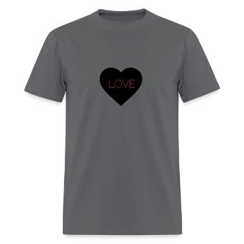 love heart - Men's T-Shirt - charcoal - Front - Jose (178cm)
