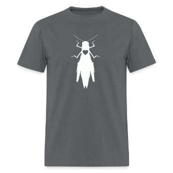 Grasshopper Silhouette Heart - Men's T-Shirt - charcoal - Front - Jose (178cm)