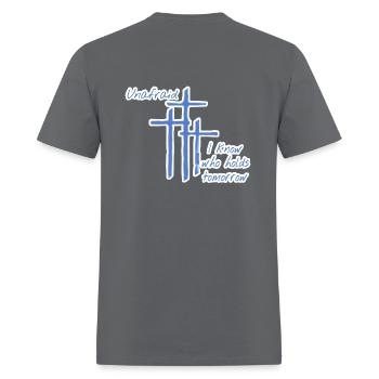 Triple Cross - Men's T-Shirt - charcoal - Back - Jose (178cm)