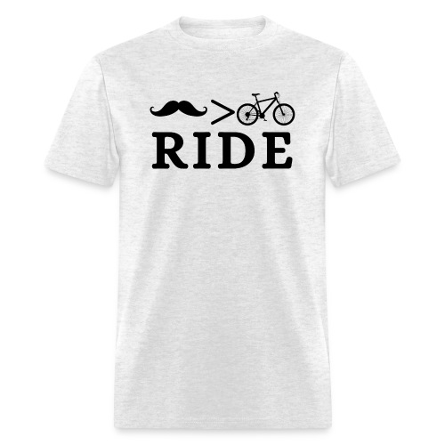 Mustache Ride beats Bicycle Ride - Men's T-Shirt