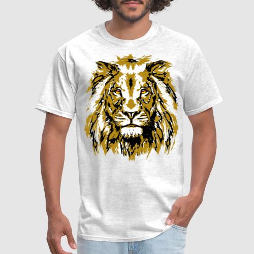 Grunge Lion Head Portrait Drawing - Vintage Lion - Men's T-Shirt