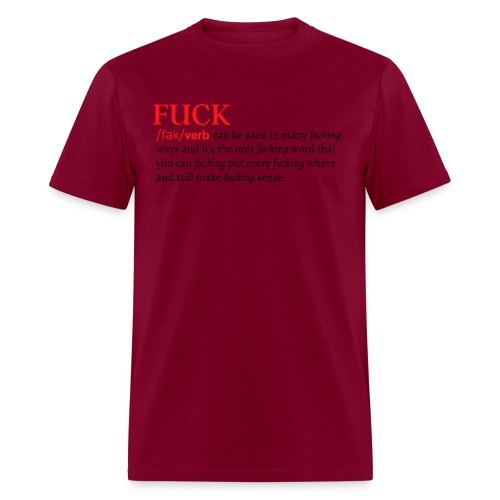 FUCK definition (in red & black letters) - Men's T-Shirt