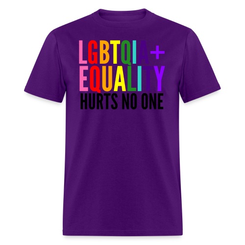 LGBTQIA+ Equality Hurts No One, 8 Stripe Flag - Men's T-Shirt