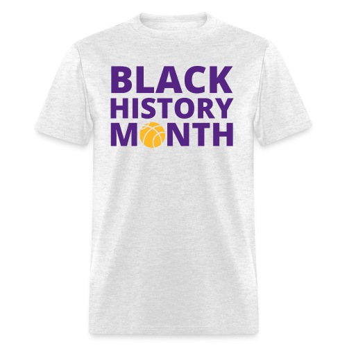 BLACK HISTORY MONTH Purple & Gold Basketball - Men's T-Shirt
