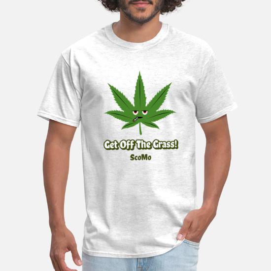 bouwen nood Reis Get Off The Grass ScoMo! funny cannabis T-Shirt' Men's T-Shirt | Spreadshirt