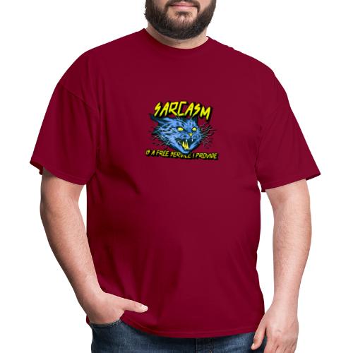 fierce logo template with an electric cat illustra - Men's T-Shirt