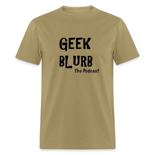 Geek Blurb (Transparent, Black Logo) - Men's T-Shirt