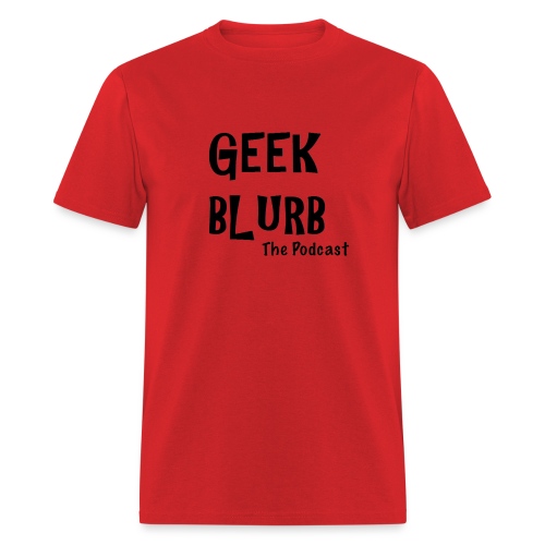 Geek Blurb (Transparent, Black Logo) - Men's T-Shirt