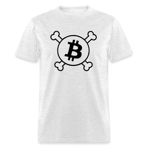 btc pirateflag jolly roger bitcoin pirate flag - Men's T-Shirt