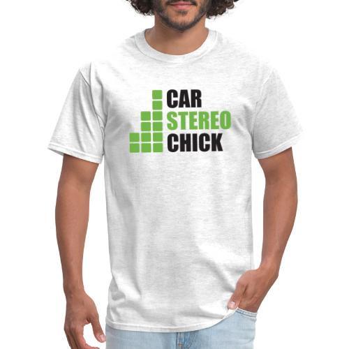 Car Stereo Chick logo square black green - Men's T-Shirt