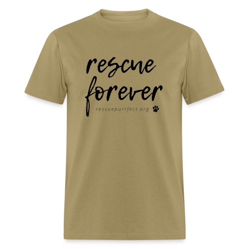 Rescue Forever Cursive Large - Men's T-Shirt
