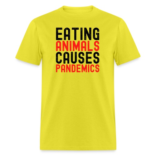 Eating Animals Causes Pandemics (iblack & red) - Men's T-Shirt